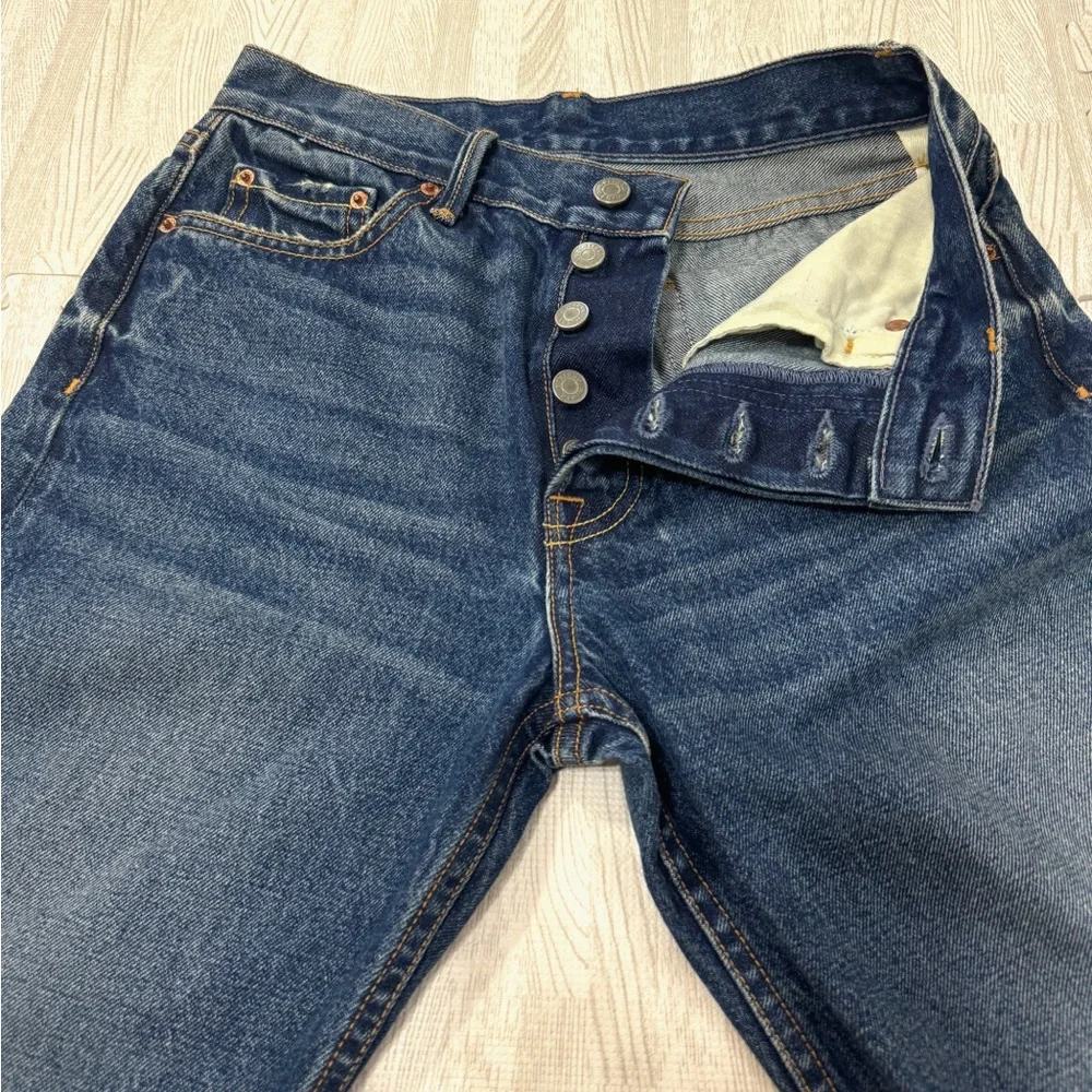 GRLFRND Straight Leg Jeans in Dark Blue Denim - Picture 7 of 13